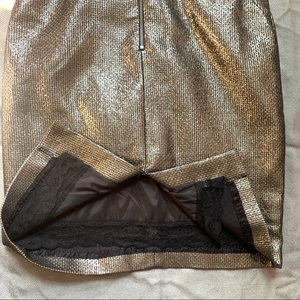 SOLD Trina Turk Volare Metallic Strapless Cocktail Dress w/ Sweetheart Neckline - Picture 13 of 16